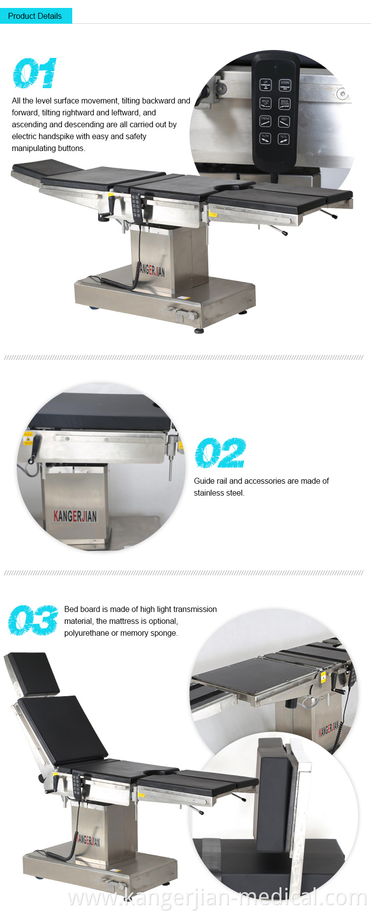 Multipurpose neurology operating tables clinic operating table